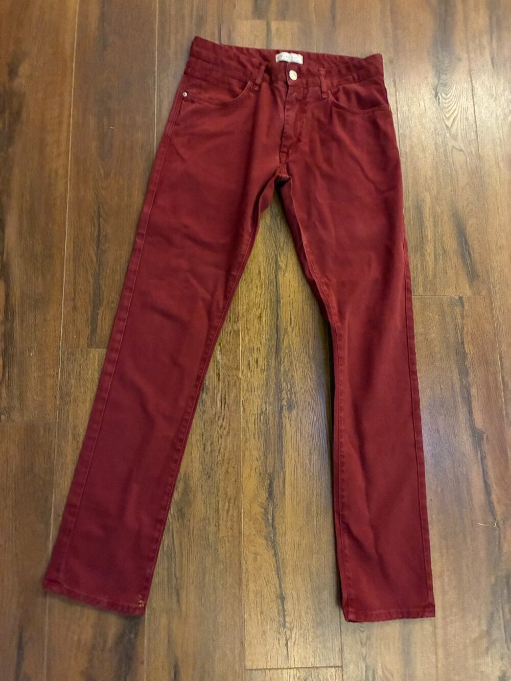 Zara Man Skinny Fit Red Denim Couture Pants Jeans 31 x 31.Good used condition.